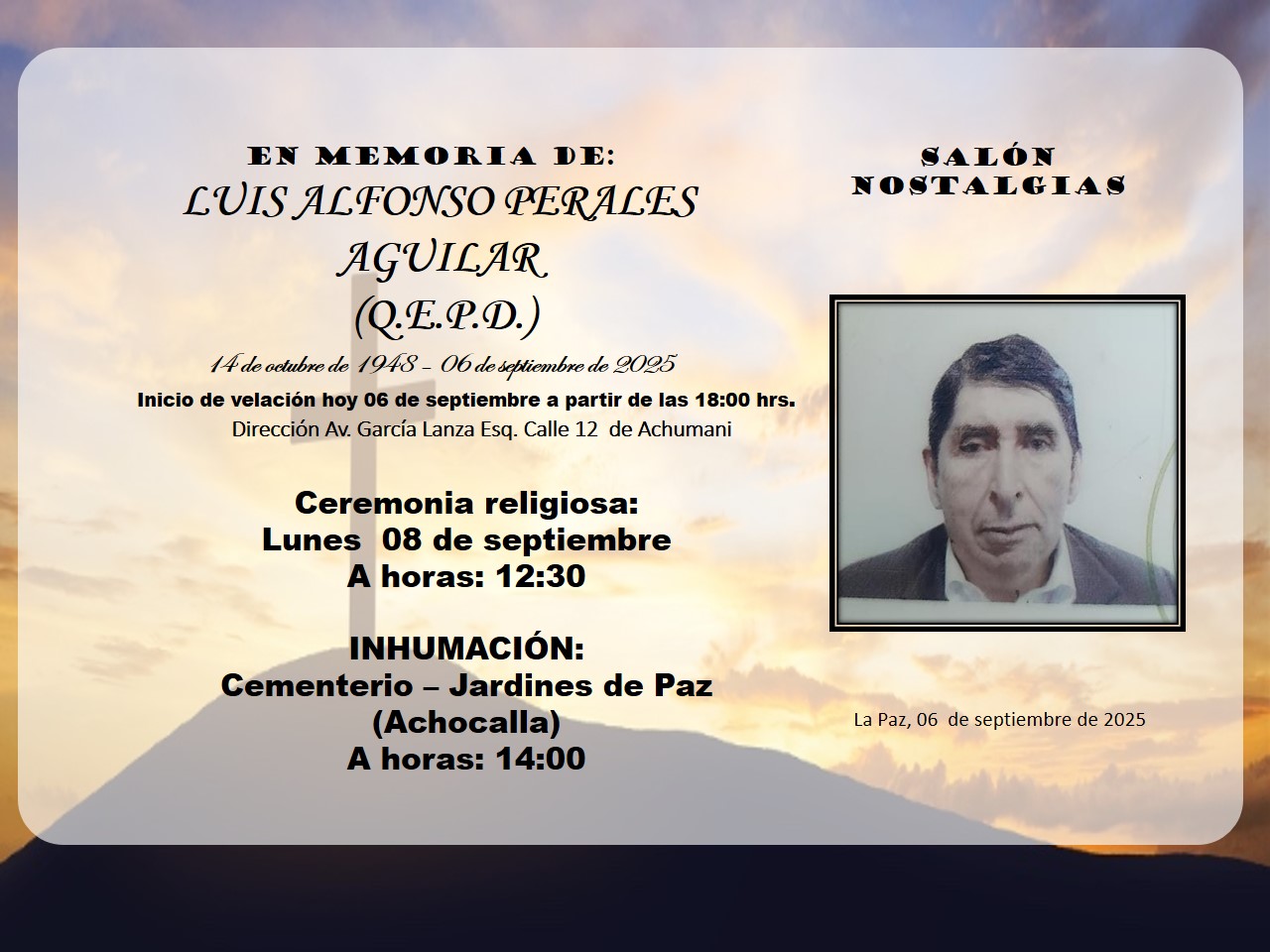 LUIS ALFONSO  PERALES AGUILAR